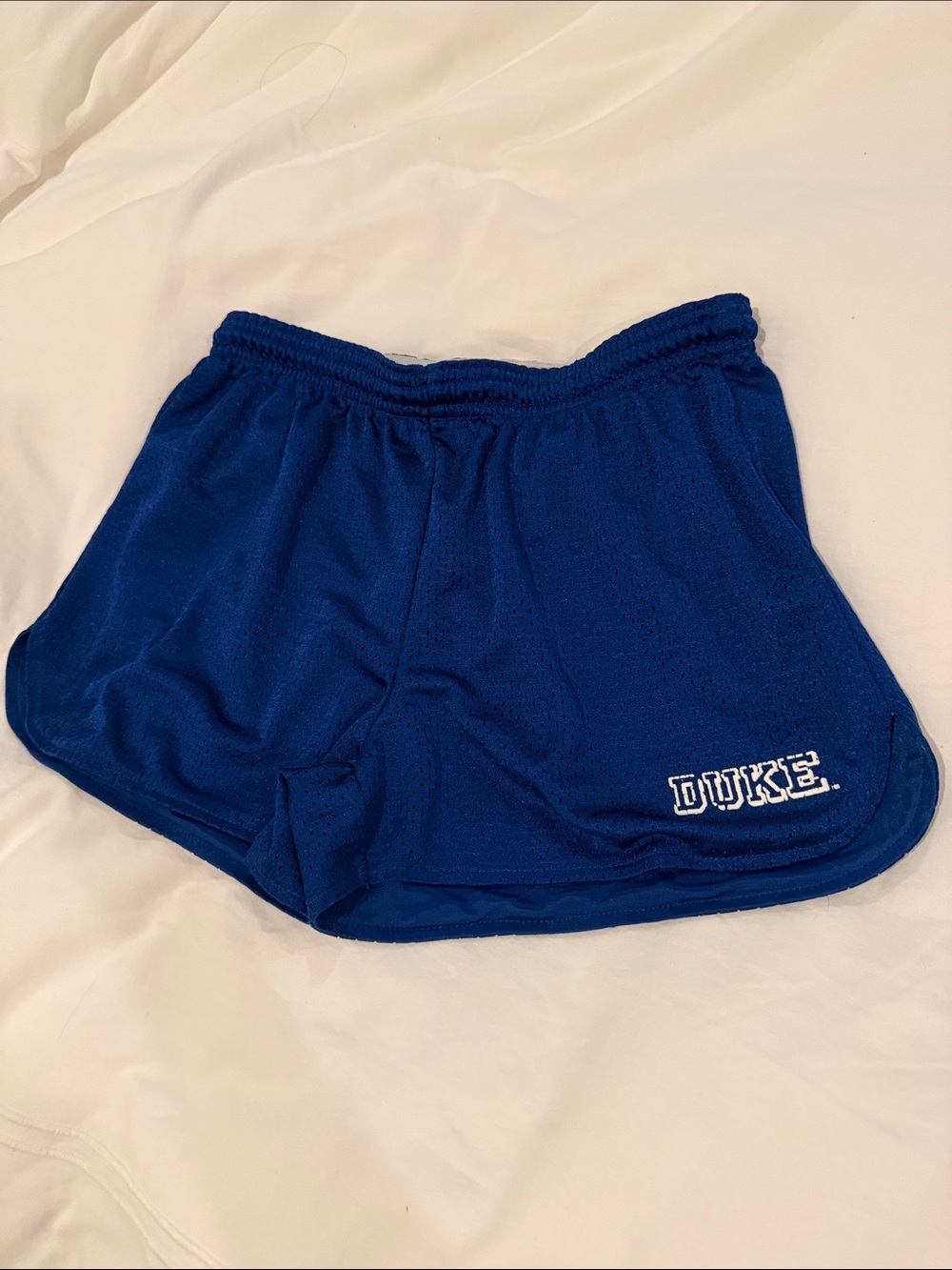 Champion Women's Blue Athletic Shorts with Duke Logo